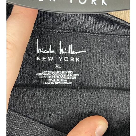 Nicole Miller Hi Waist Control Briefs Seamless Stretch Black Beige XL NEW 2 pack - Picture 6 of 6